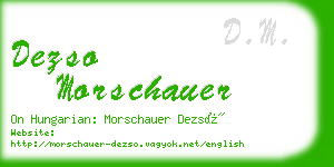 dezso morschauer business card